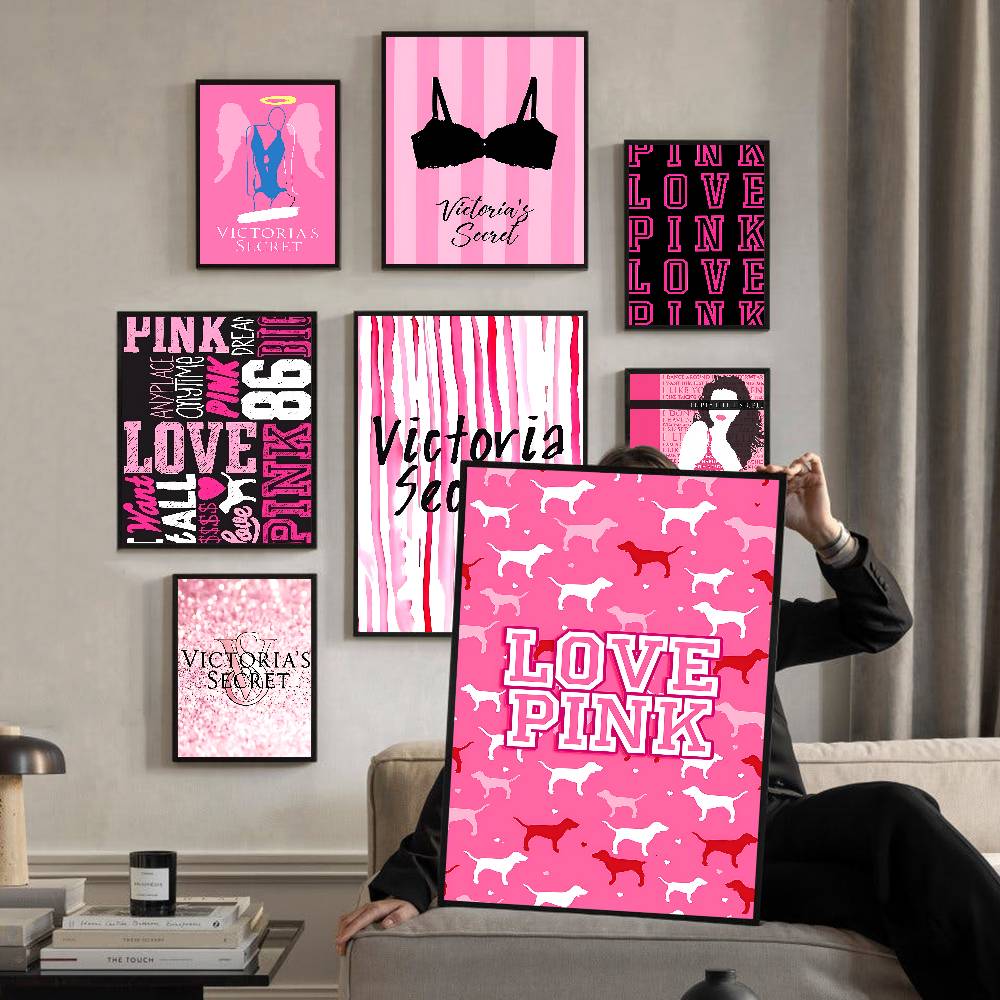 Vintage Fashion Wallpaper - V-Victorias-Fashion-S-Secret Whitepaper Poster Retro Kraft Paper
