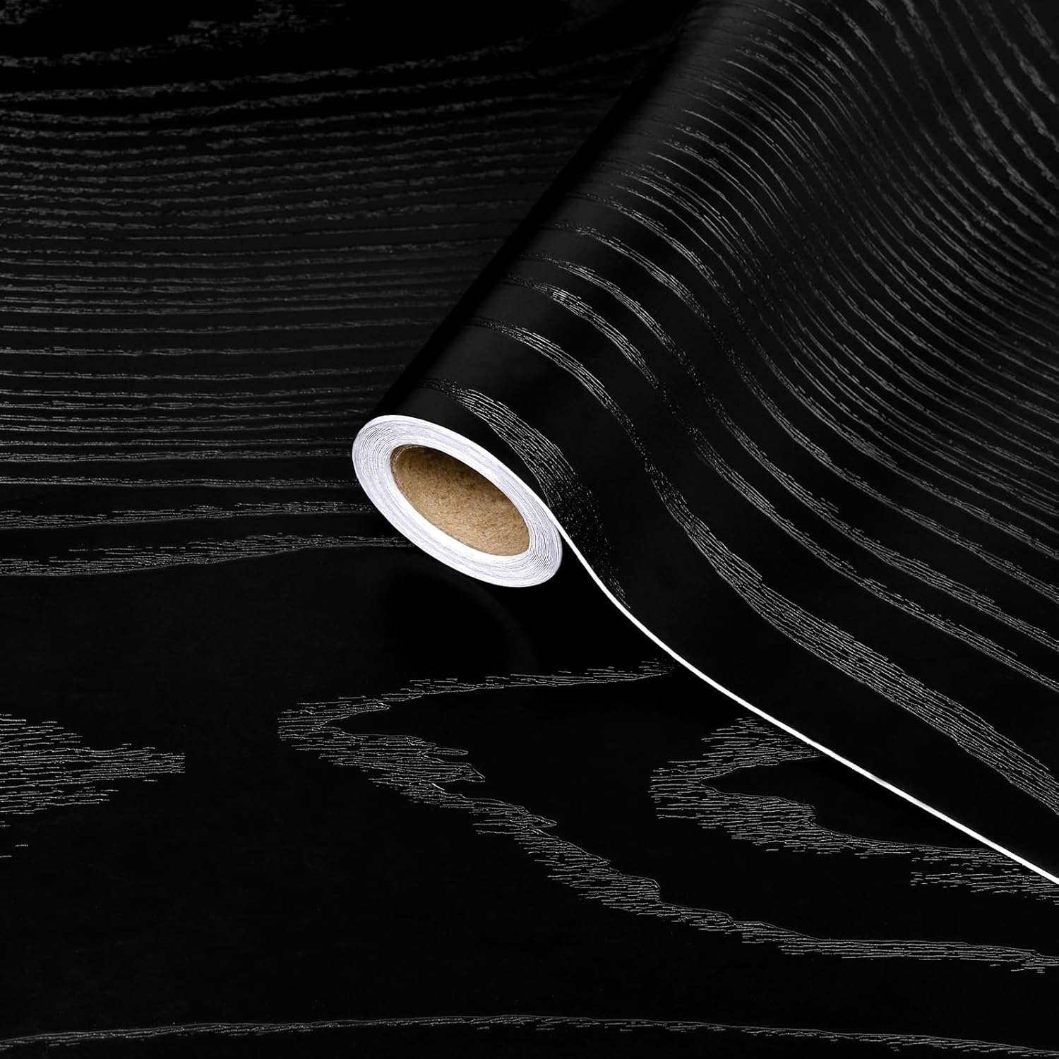 Vintage Fashion Wallpaper - Black wood grain thickening wallpaper boeing