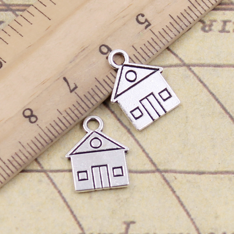 Vintage Fashion Houses - 20pcs Charms Cabin House Building 16x12mm