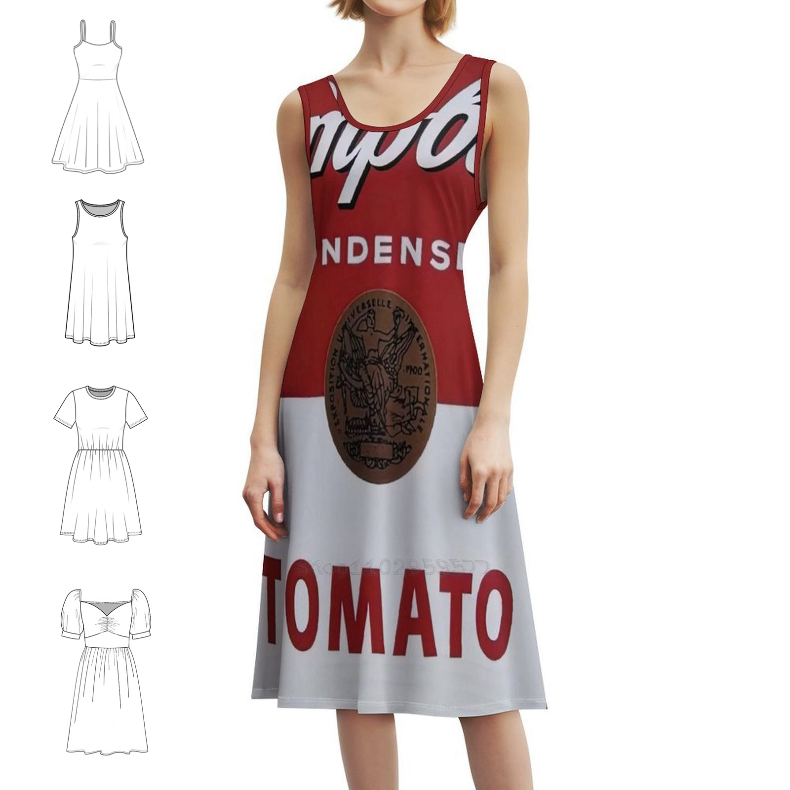 Vintage Fashion Women Dresses - Pop Art Vintage Artist Boho Chic