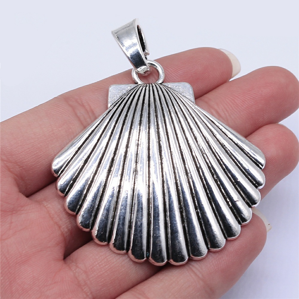 Vintage Fashion Jewelry - 1pcs 55x55mm Antique Silver Color Oversized
