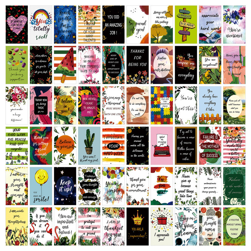 Vintage Fashion Magazines - 60 Pieces Inspirational Affirmation Cards for