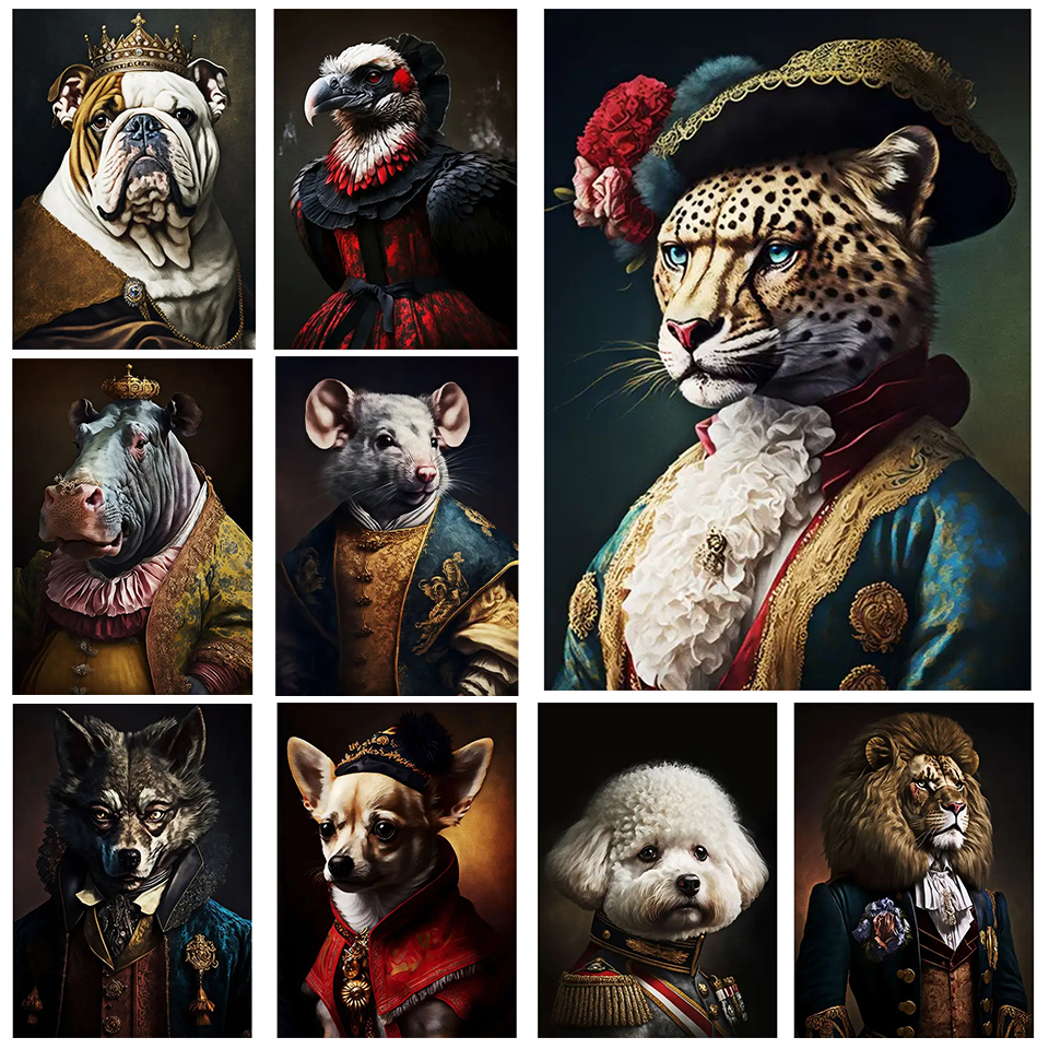 Vintage Fashion Wallpaper - Modern Animal Fashion Noble Vintage Lion
