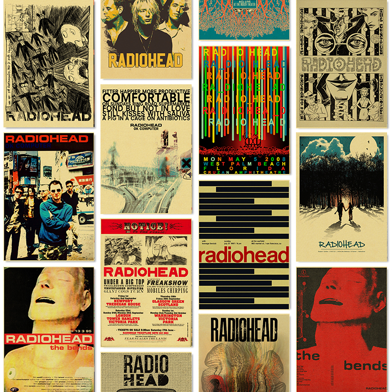 Vintage Fashion Wallpaper - Rock Band Radiohead Music Art Poster