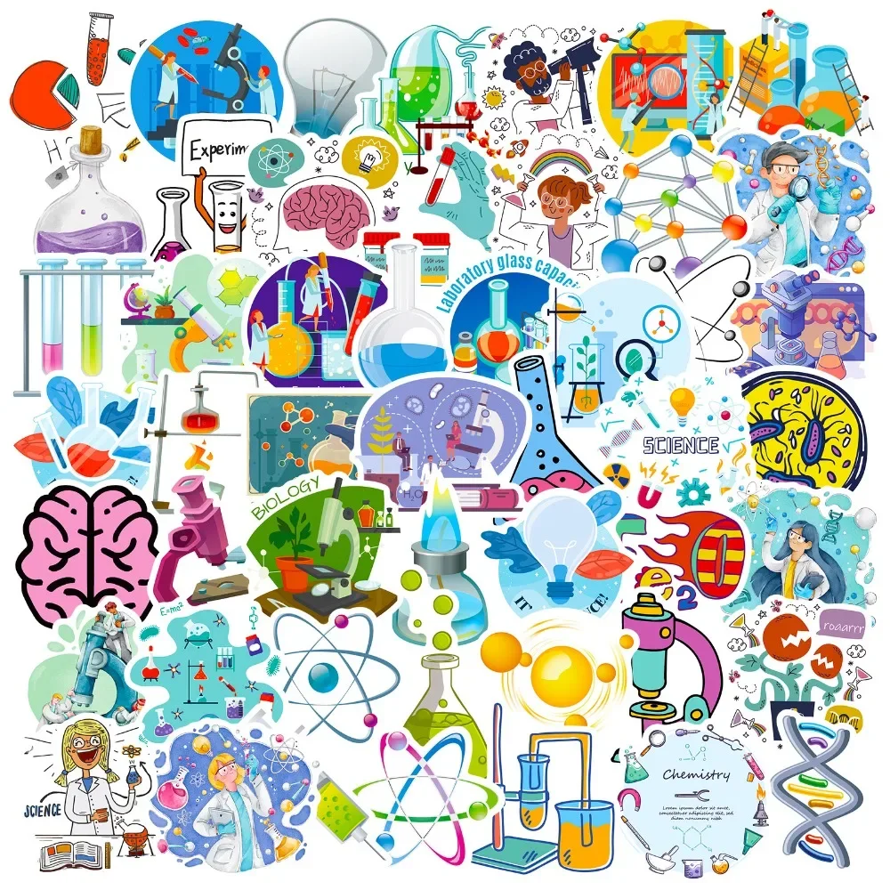 50PCS Cartoon Science Lab Stic - Vintage Fashion Illustrations のレビューと価格