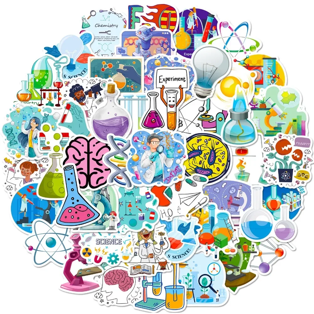 50PCS Cartoon Science Lab Stic - Vintage Fashion Illustrations のレビューと価格