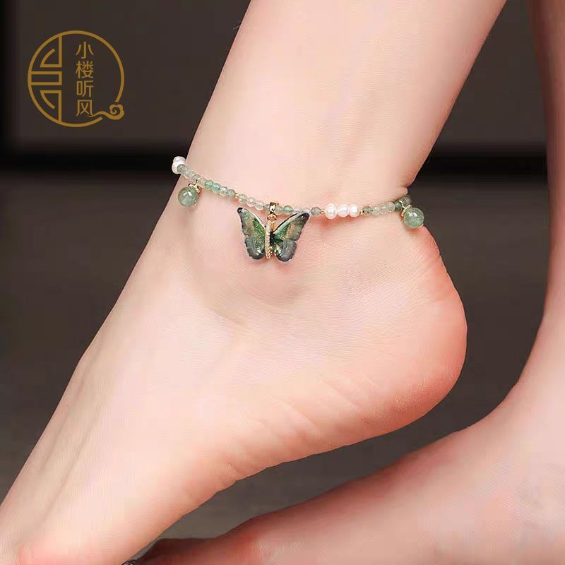 ‌Crystal Butterfly Anklet Ethn - Vintage Fashion Revival のレビューと価格