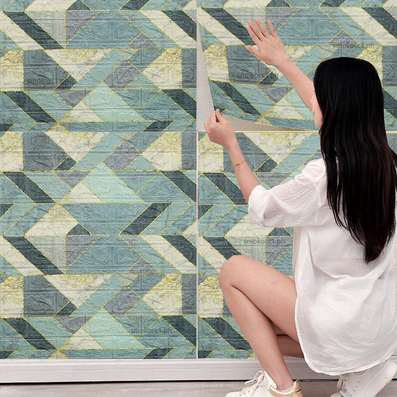 12Pcs 35*30cm High Quality 3D  - Vintage Fashion Wallpaper のレビューと価格