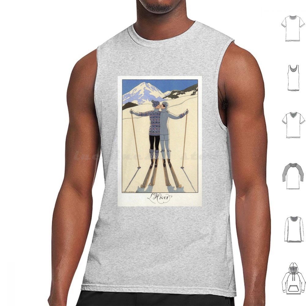 Skiing Kissing Couple Vintage  - Vintage Fashion Illustrations のレビューと価格