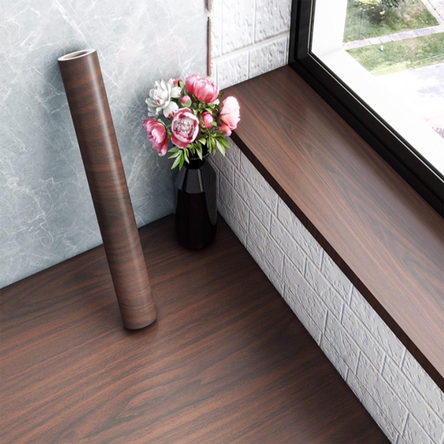 40CM Roll Material Wood Grain  - Vintage Fashion Wallpaper のレビューと価格