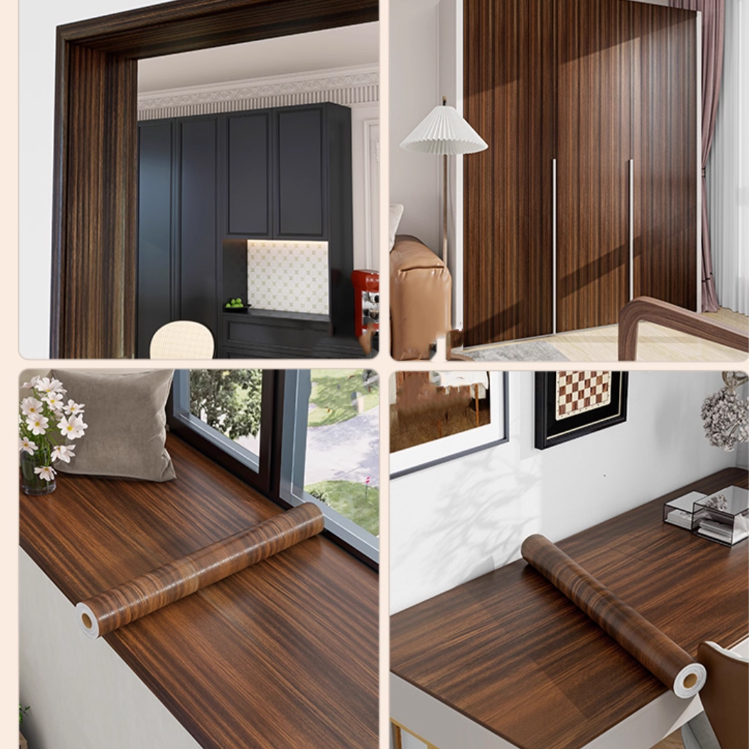 40CM Roll Material Wood Grain  - Vintage Fashion Wallpaper のレビューと価格