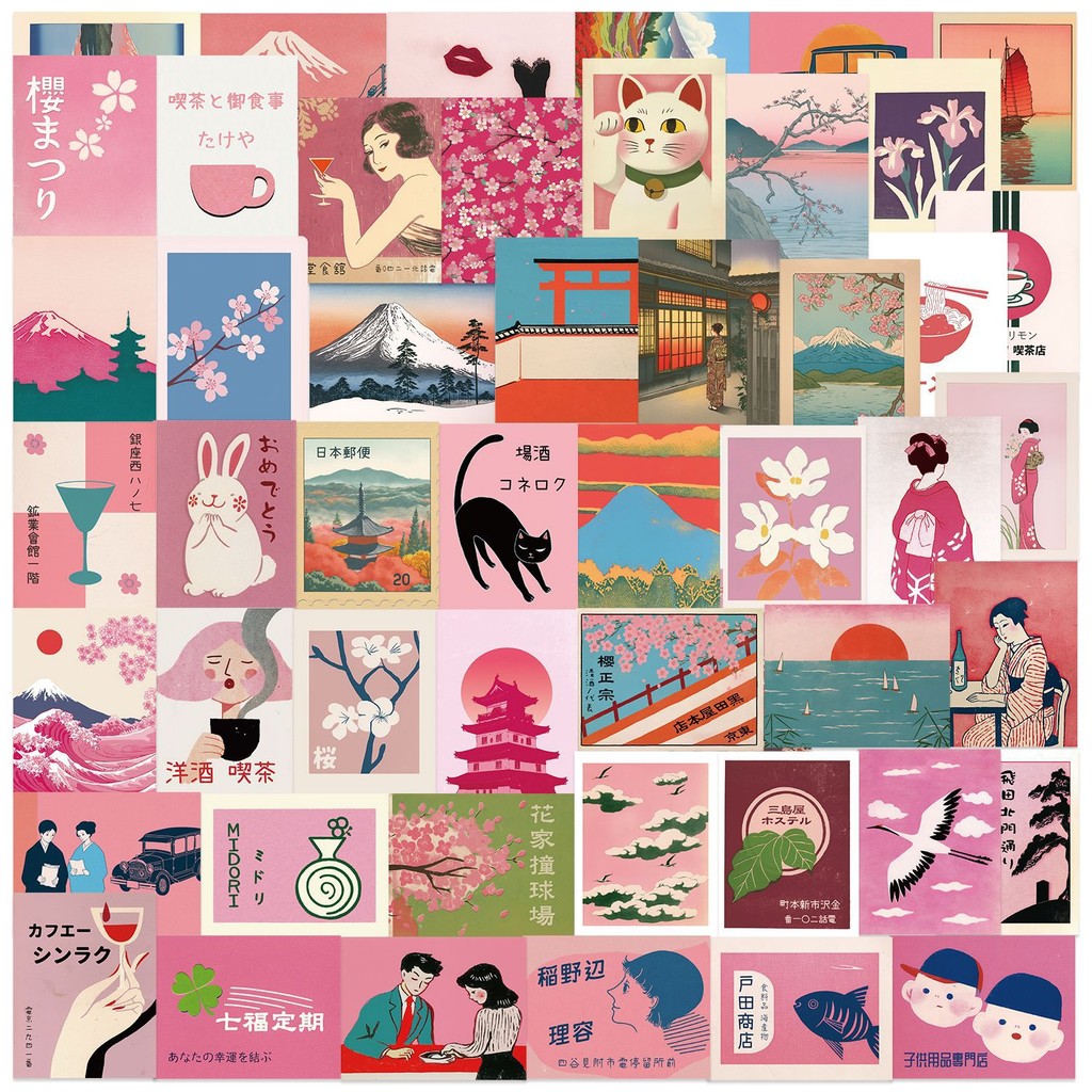 50PCS Vintage Pink Japanese Ae - Vintage Fashion Magazines のレビューと価格