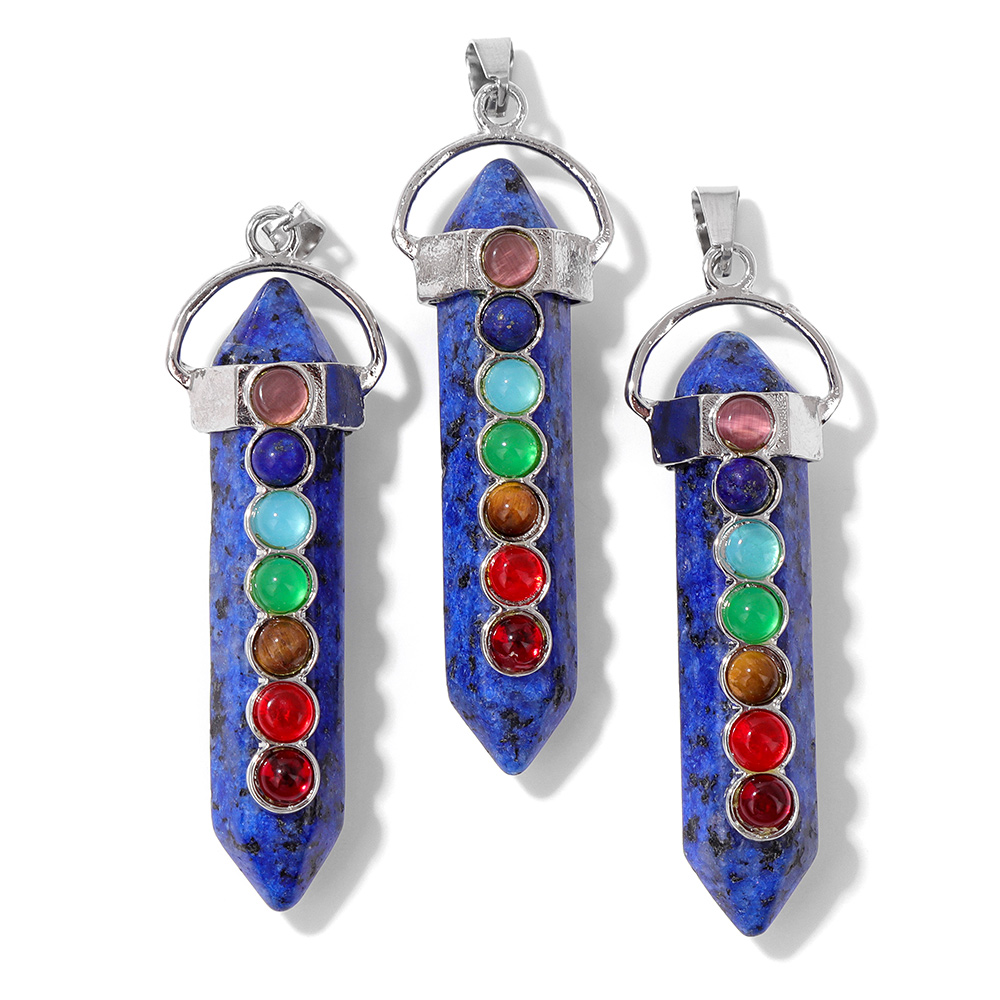 5PCS Natural Lapis Lazuli Gem  - Vintage Fashion Jewelry Necklaces のレビューと価格