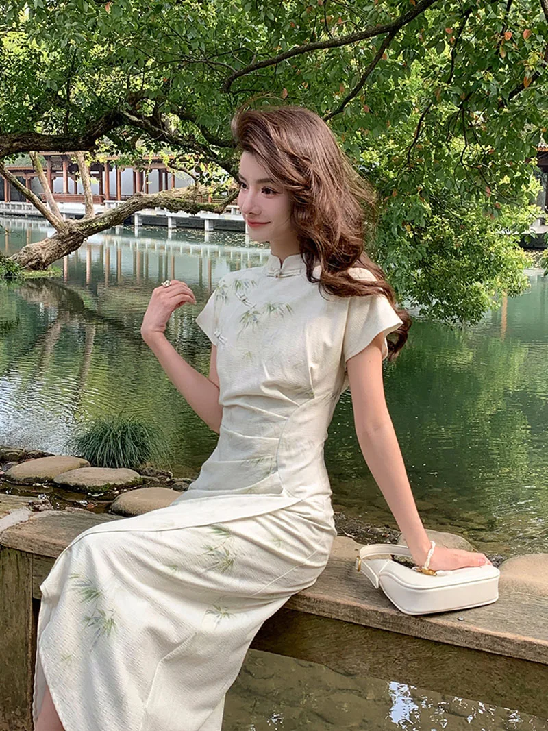 2023 New Chinese Style Dress C - Vintage Fashion Look のレビューと価格