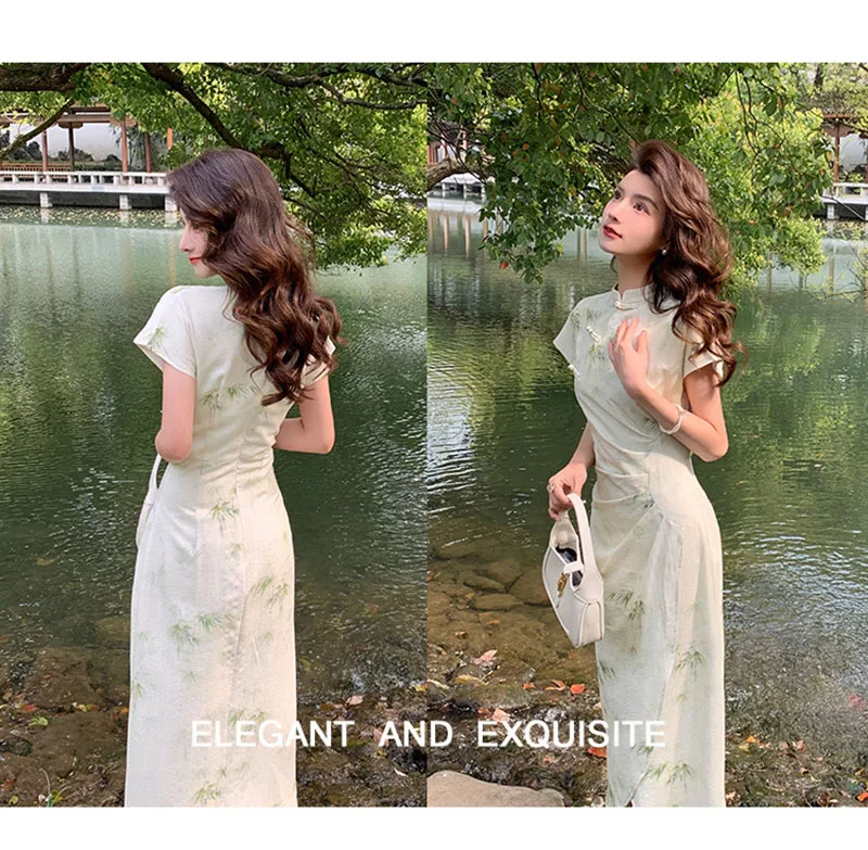 2023 New Chinese Style Dress C - Vintage Fashion Look のレビューと価格