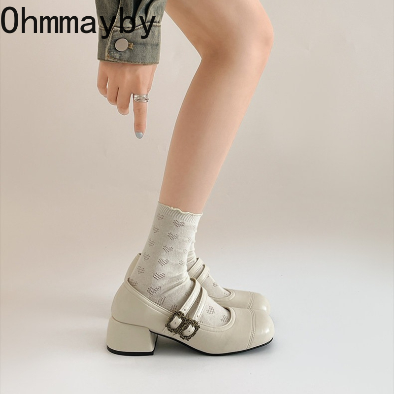 Vintage Thick Heel Women Mary  - Vintage Fashion Fabrics のレビューと価格