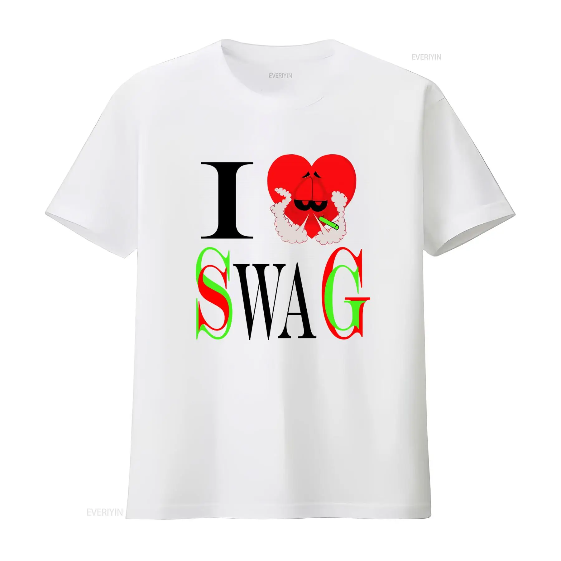 I Swag Heart Print T shirt Ret - Vintage Fashion Look のレビューと価格