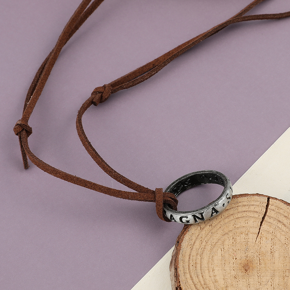 Game Anime Leather Chain Ring  - Vintage Fashion Jewelry のレビューと価格