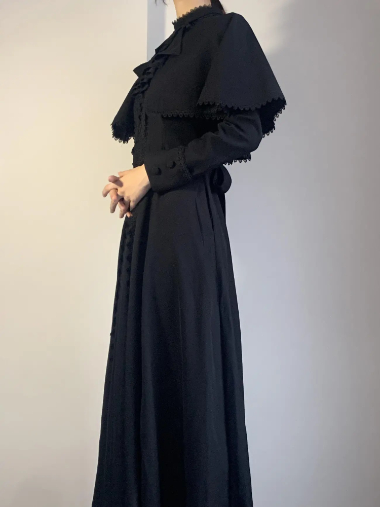 Japanese Gothic  Black Elegant - Vintage Fashion Fabrics のレビューと価格