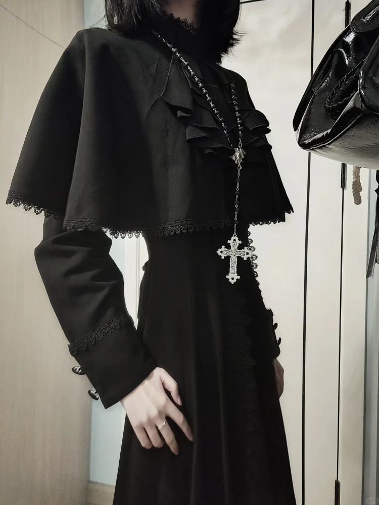 Japanese Gothic  Black Elegant - Vintage Fashion Fabrics のレビューと価格