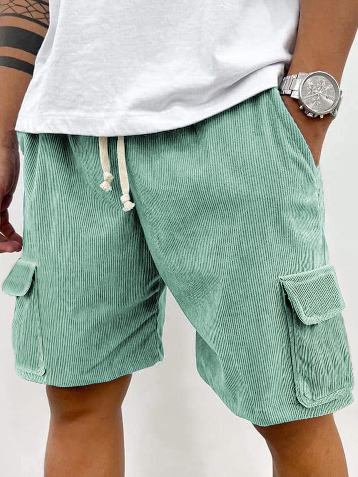 Men's Corduroy Shorts 2026 Men - Vintage Fashion Eu のレビューと価格