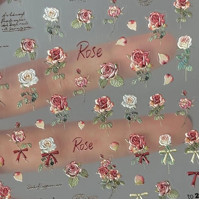5Pcs Ins Retro Rose Sticker Hi - Vintage Fashion Magazines のレビューと価格