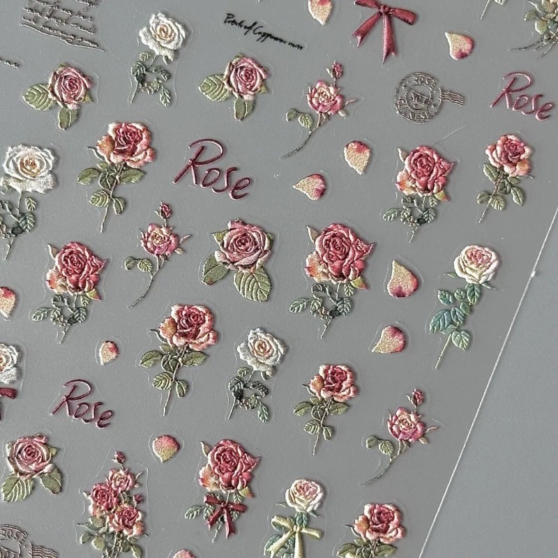 5Pcs Ins Retro Rose Sticker Hi - Vintage Fashion Magazines のレビューと価格