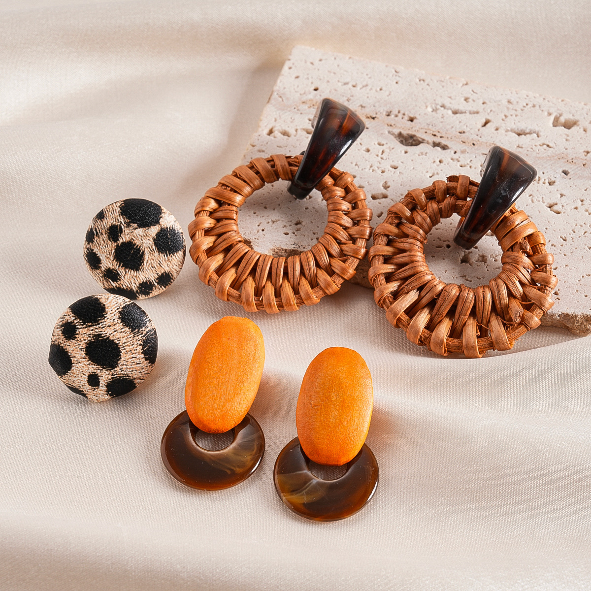 6/10 Pcs Geometric Resin Dangl - Vintage Fashion Illustrations のレビューと価格