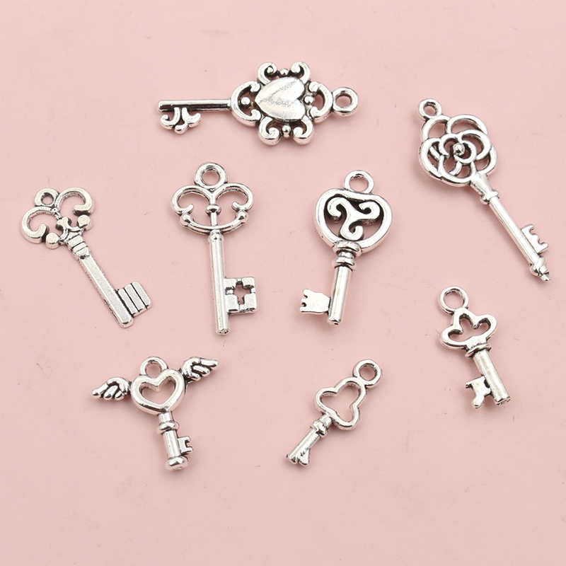 50pcs Vintage Small Key Charms - Vintage Fashion Jewelry のレビューと価格