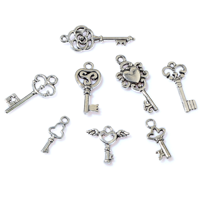 50pcs Vintage Small Key Charms - Vintage Fashion Jewelry のレビューと価格