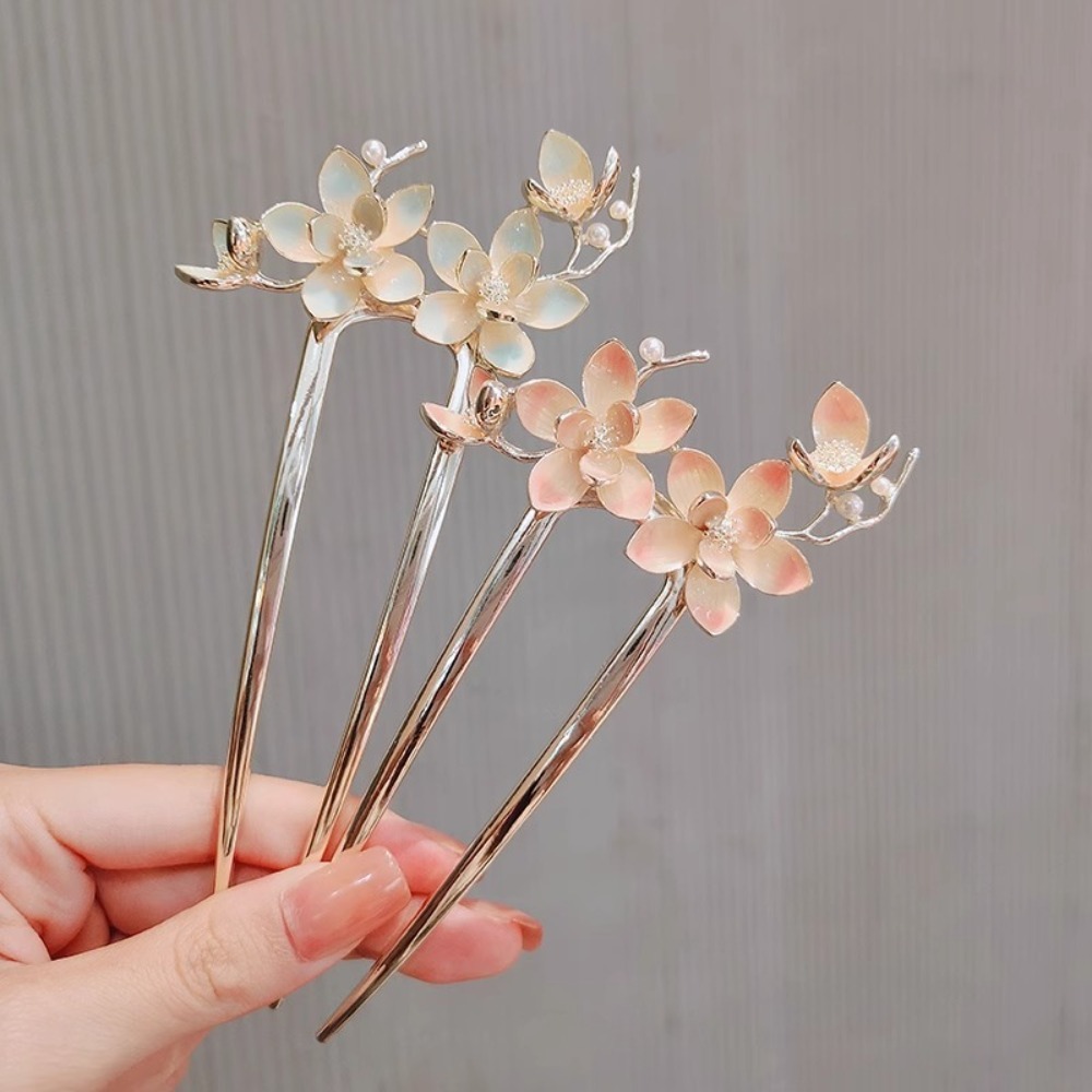 1pc U Shaped Flower Hair Stick - Vintage Fashion Jewelry のレビューと価格