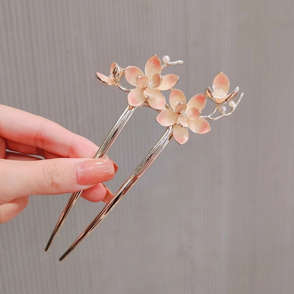 1pc U Shaped Flower Hair Stick - Vintage Fashion Jewelry のレビューと価格