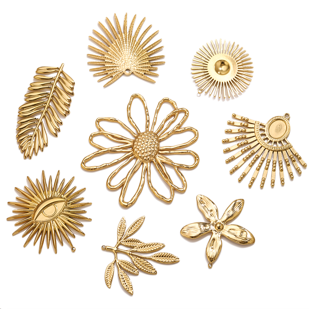 5pcs Stainless Steel Flower Ch - Vintage Fashion Jewelry Necklaces のレビューと価格