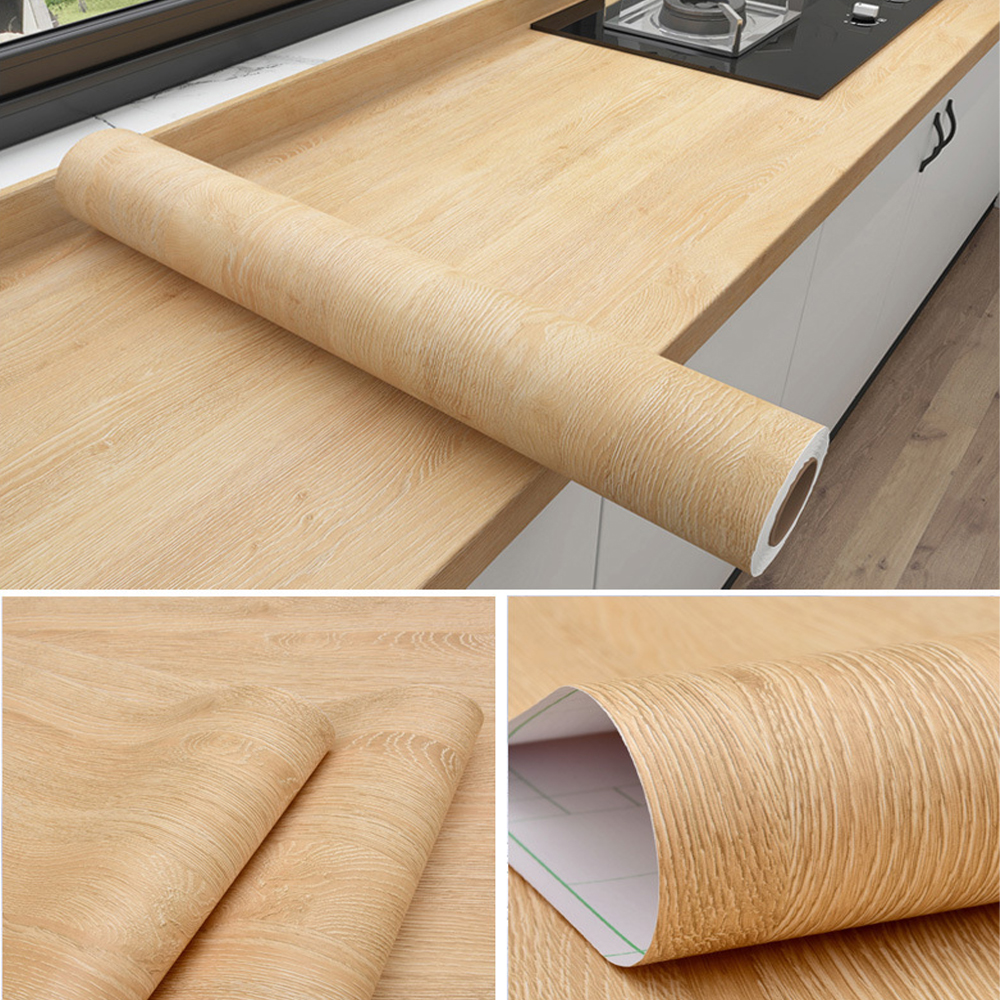 1pc Pvc Oil-proof Marble Wood  - Vintage Fashion Wallpaper のレビューと価格