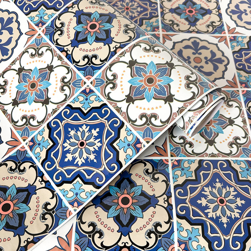 Waterproof European Retro Tile - Vintage Fashion Wallpaper のレビューと価格
