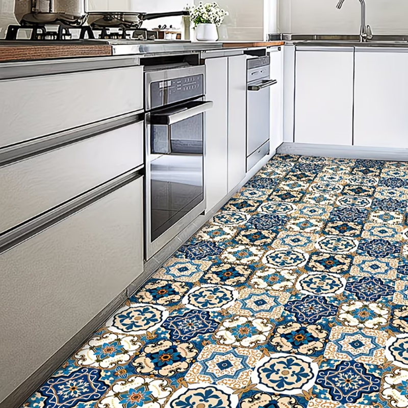 Waterproof European Retro Tile - Vintage Fashion Wallpaper のレビューと価格