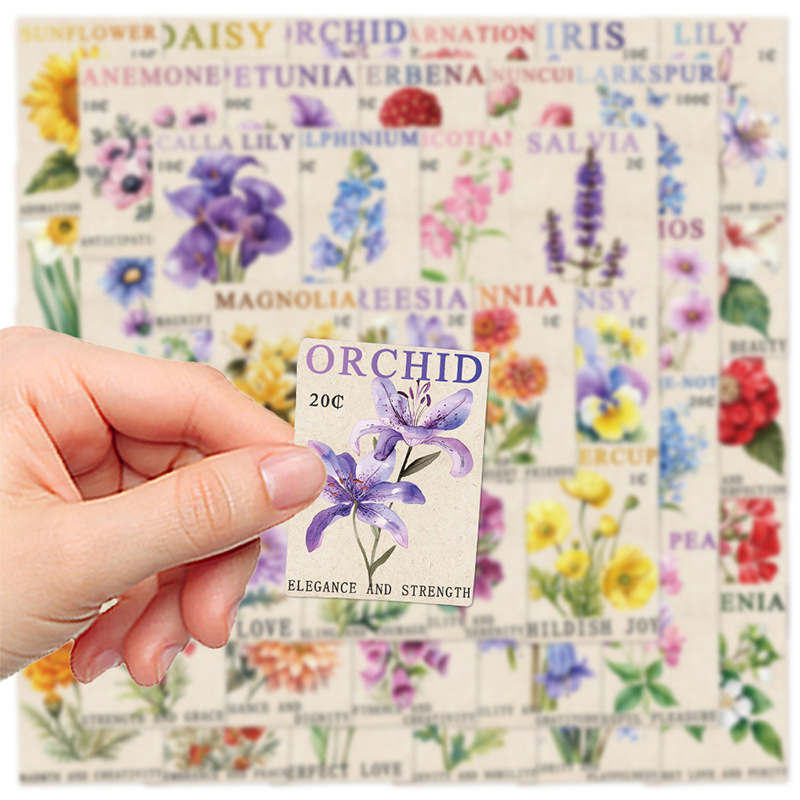 50PCS Vintage Flower Postage S - Vintage Fashion Magazines のレビューと価格