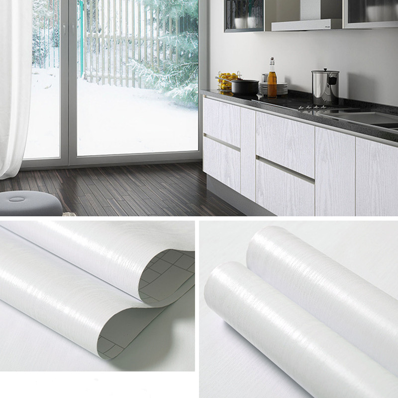 Pure White Wood Grain Self Adh - Vintage Fashion Wallpaper のレビューと価格