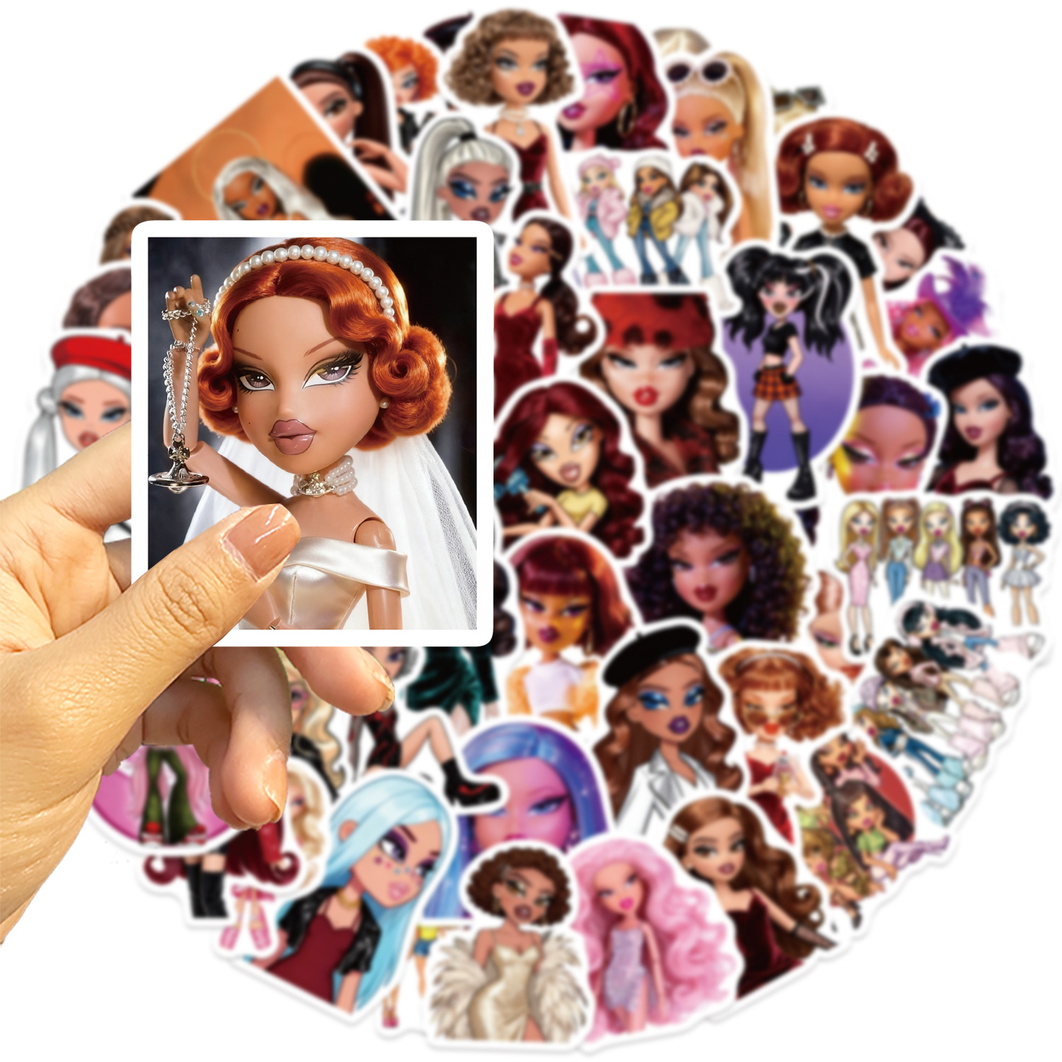 50Pcs Trendy Hot Girl Graffiti - Vintage Fashion Magazines のレビューと価格