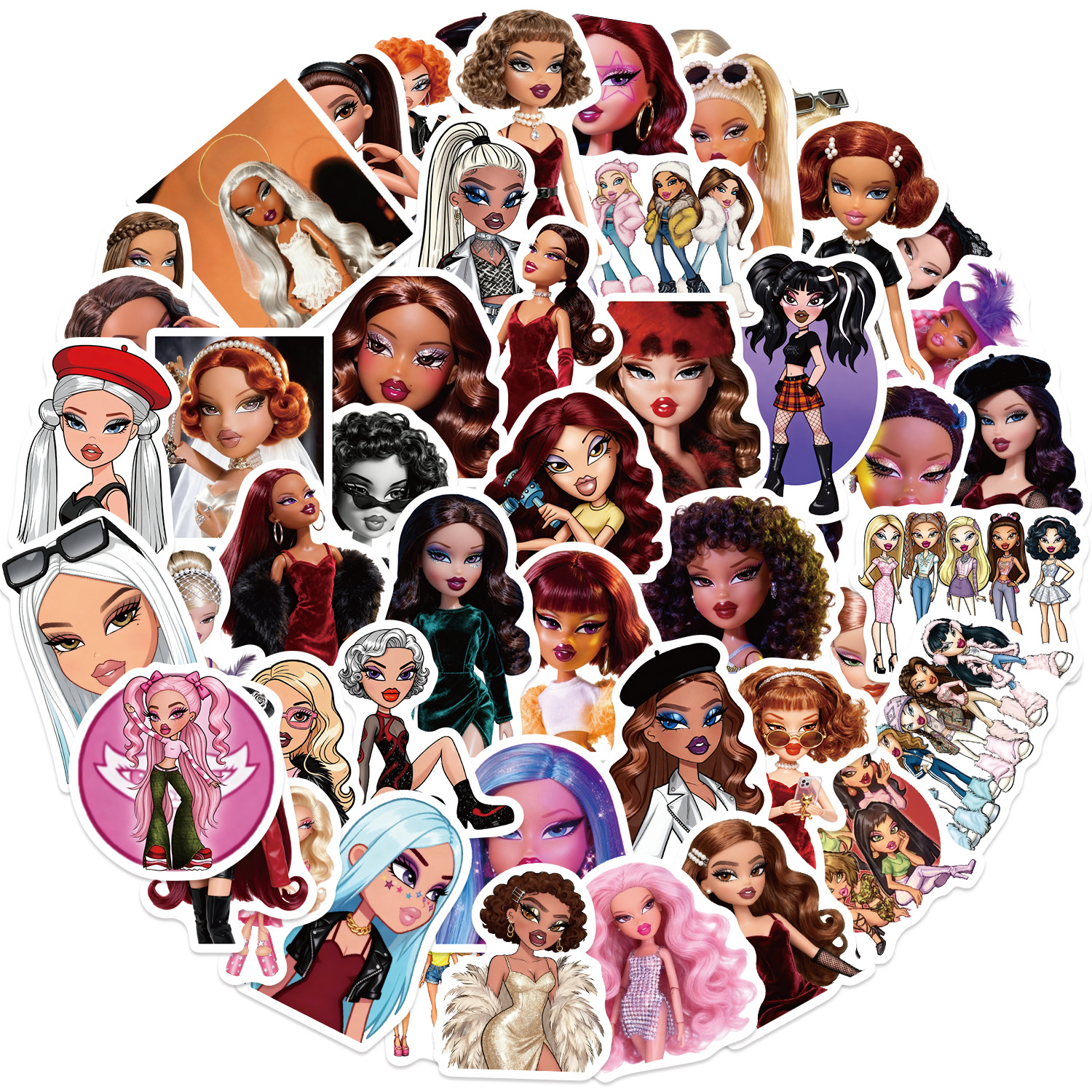 50Pcs Trendy Hot Girl Graffiti - Vintage Fashion Magazines のレビューと価格