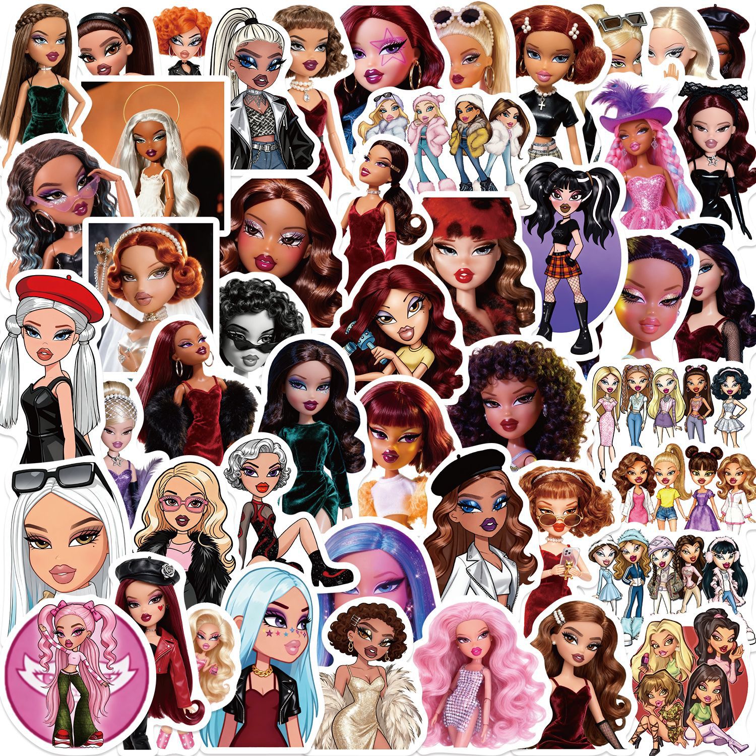 50Pcs Trendy Hot Girl Graffiti - Vintage Fashion Magazines のレビューと価格