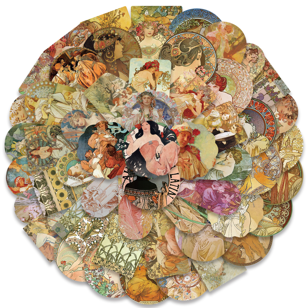 54PCS Vintage Stickers Retro V - Vintage Fashion Magazines のレビューと価格