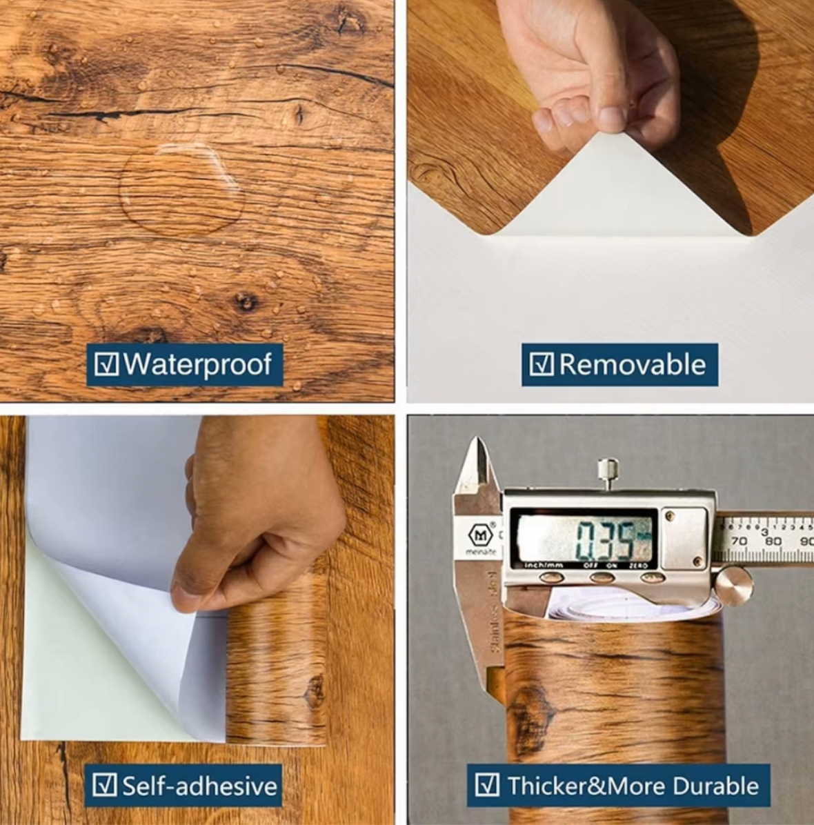 Wood Grain Contact Paper Brown - Vintage Fashion Wallpaper のレビューと価格