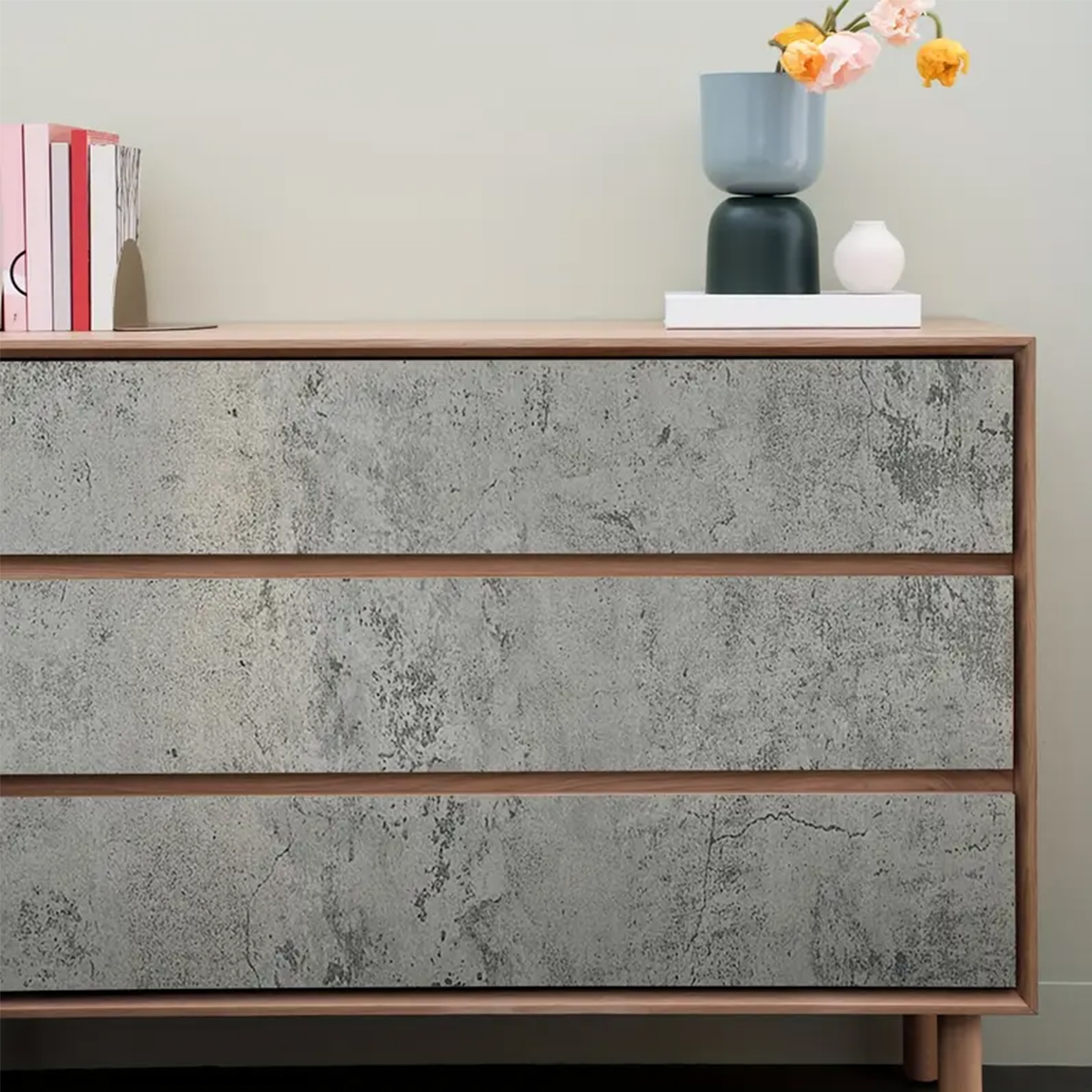 Grey Self-Adhesive Wallpaper 5 - Vintage Fashion Wallpaper のレビューと価格
