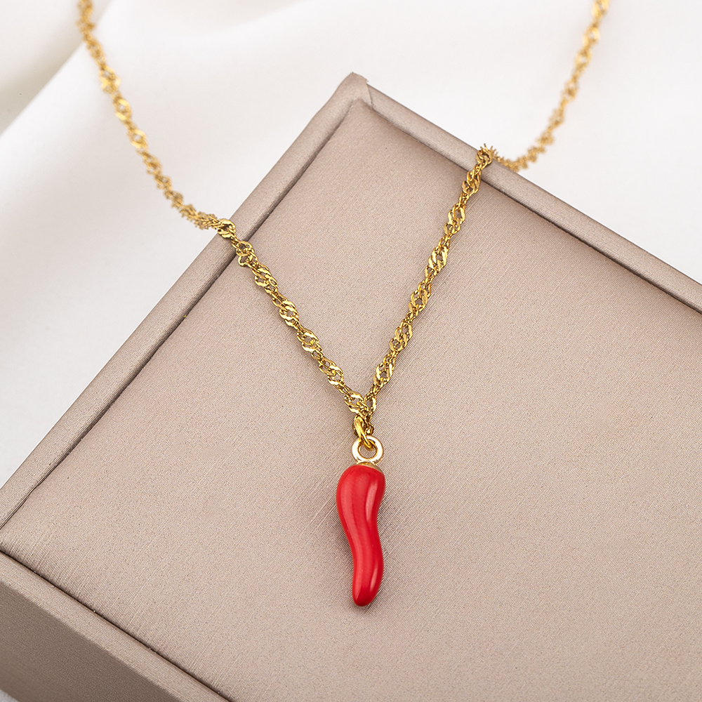 10pcs 5pcs 20pcs Red Hot Chili - Vintage Fashion Jewelry Necklaces のレビューと価格