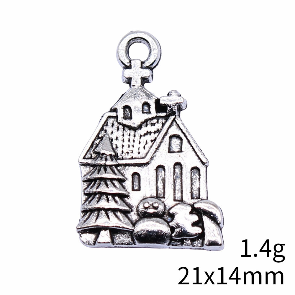 WYSIWYG 10pcs 21x14mm Antique  - Vintage Fashion Houses のレビューと価格