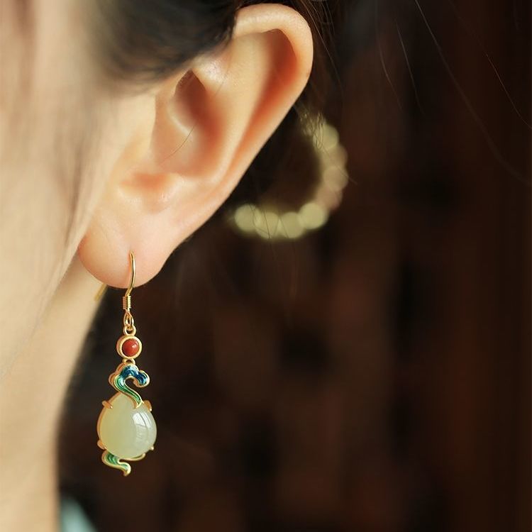 ‌Tang Dynasty Revival Hoop Ear - Vintage Fashion Revival のレビューと価格