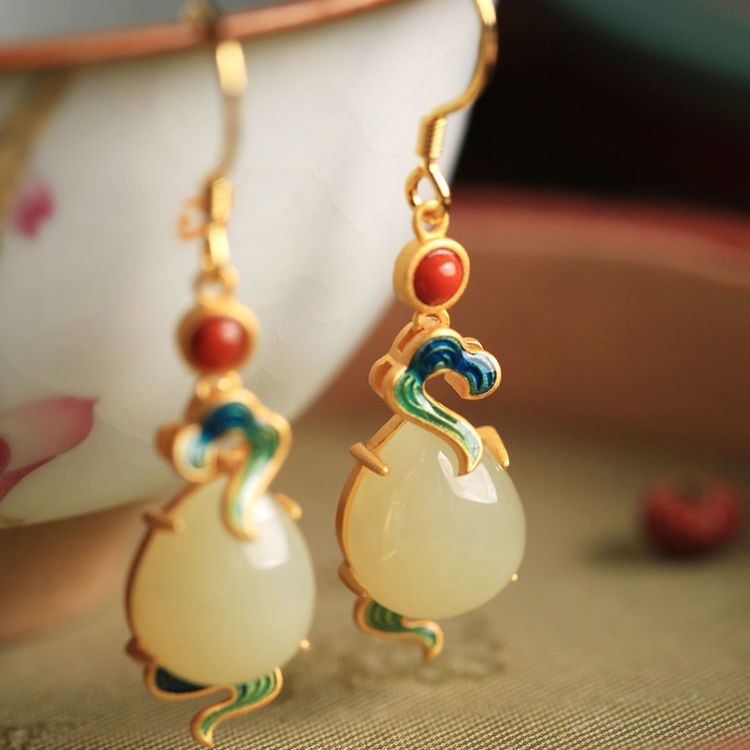 ‌Tang Dynasty Revival Hoop Ear - Vintage Fashion Revival のレビューと価格