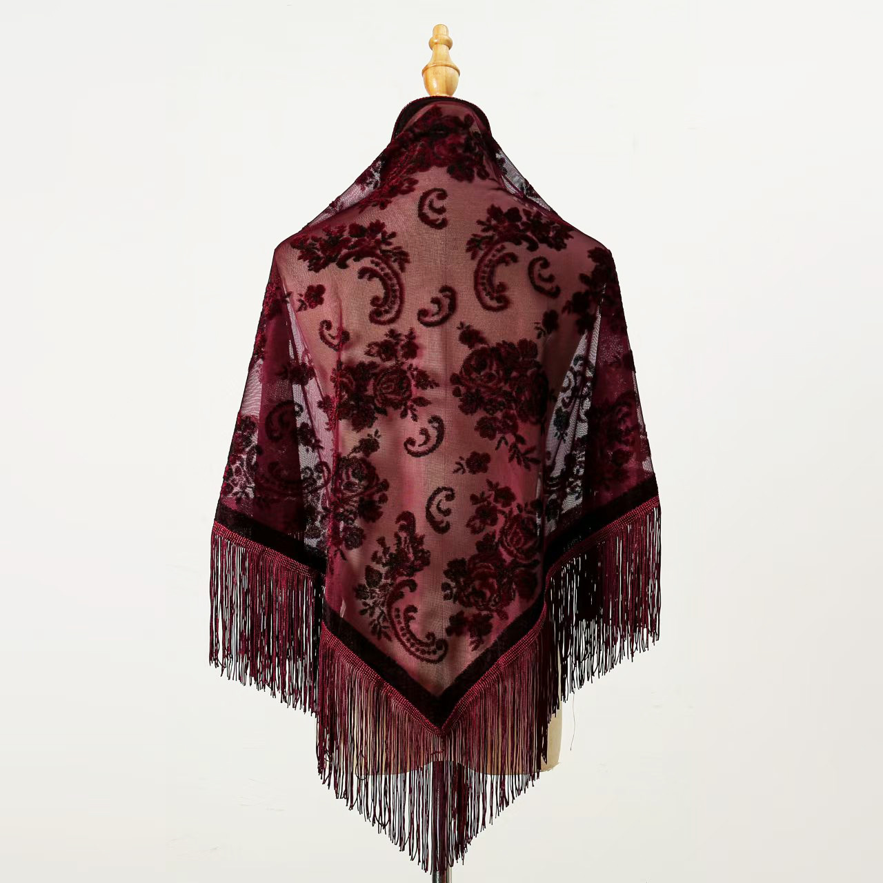 140X70 Cm Velvet Jacquard Frin - Vintage Fashion Fabrics のレビューと価格