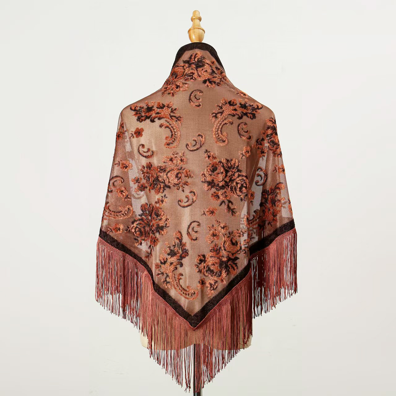 140X70 Cm Velvet Jacquard Frin - Vintage Fashion Fabrics のレビューと価格